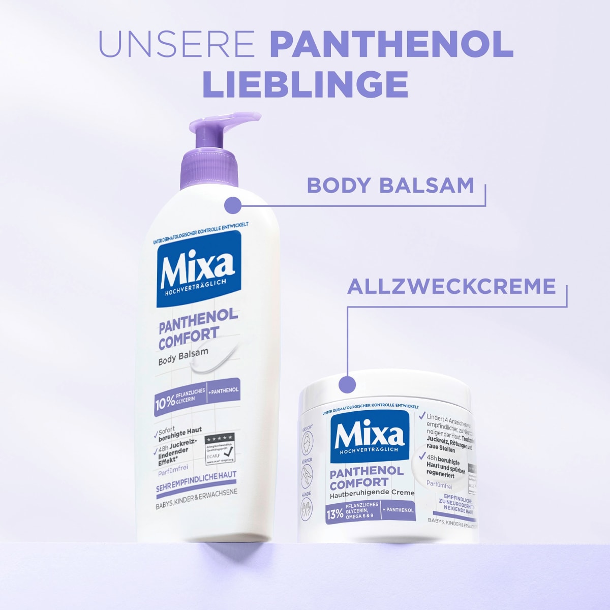Pflegecreme Panthenol Comfort, 400 ml