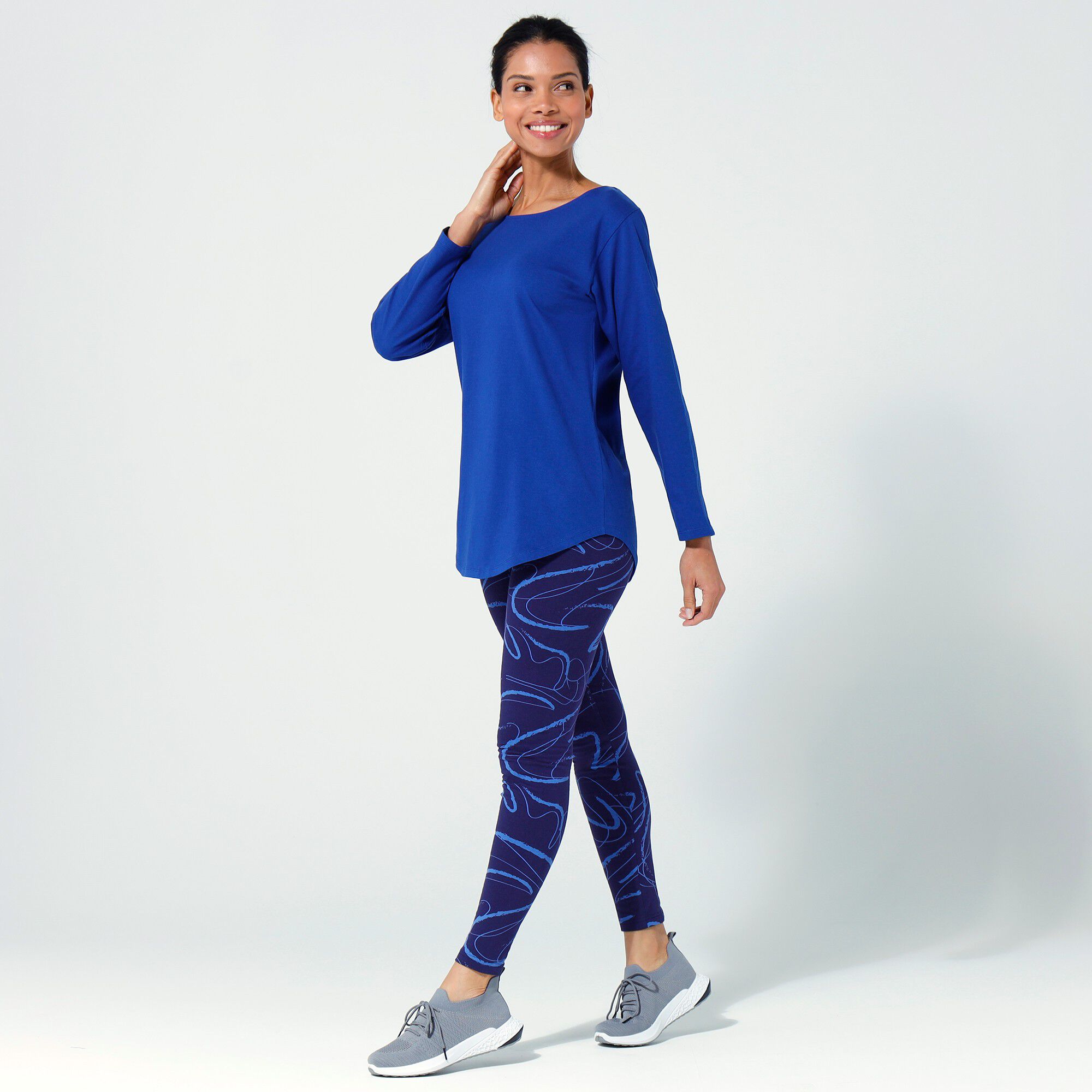 Legging imprimé, style crayonné