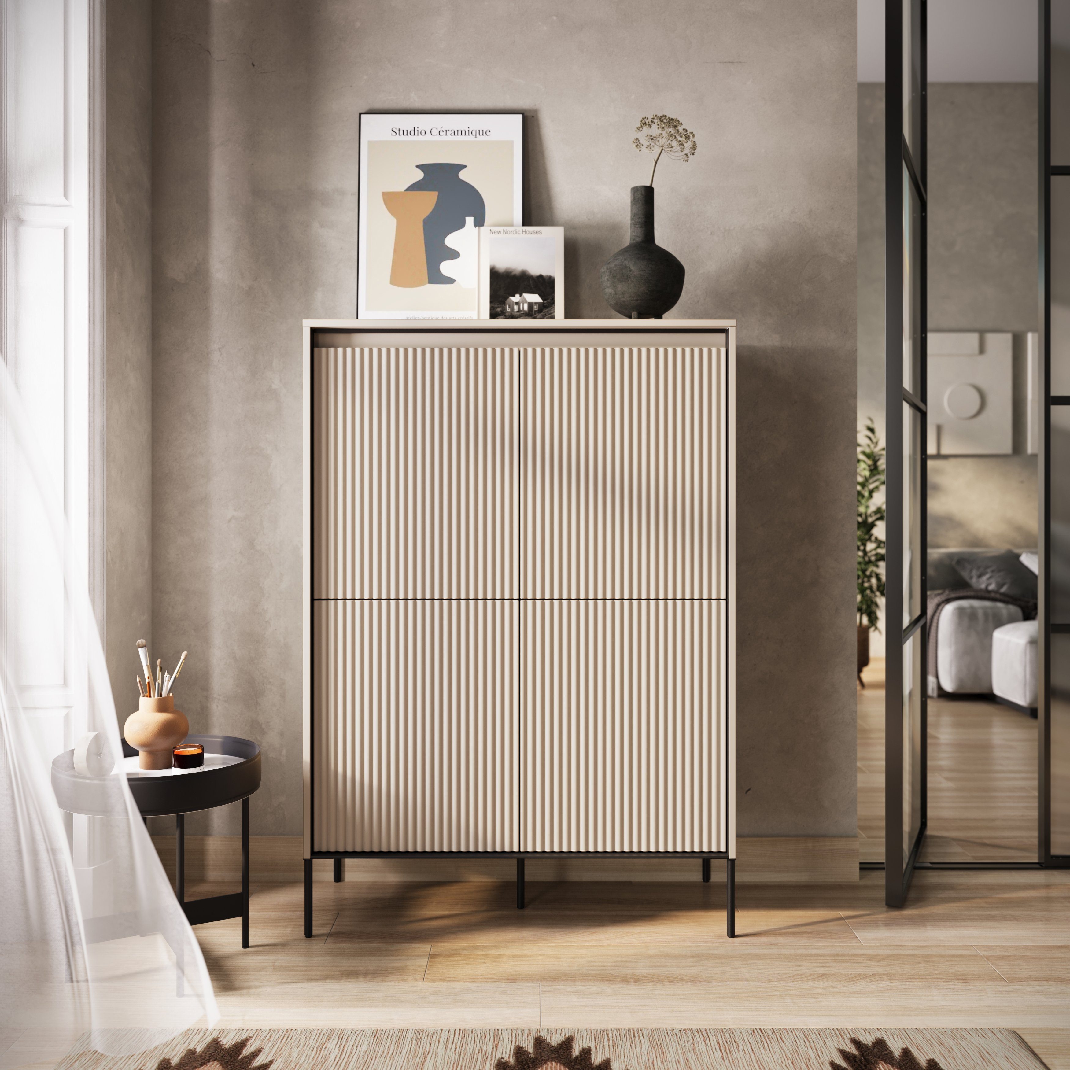 yourhouse24 Kommode TREND TR-03 mit dekorative Fräsungen und Soft-Close-Funktion
