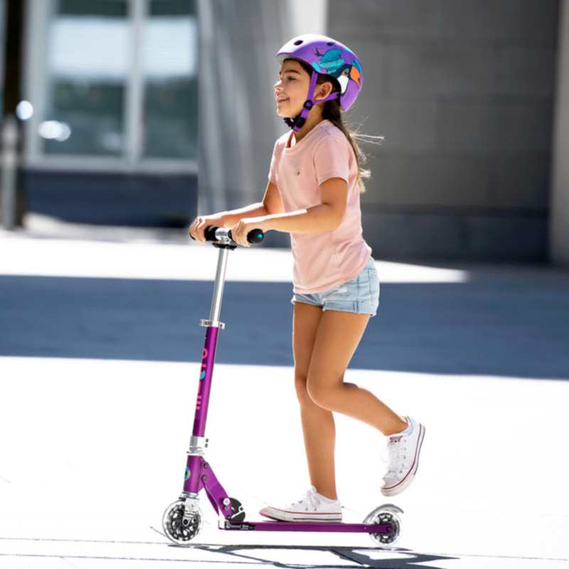 Trottinette 2 roues lumineuses pliable – Micro Sprite LED Violet