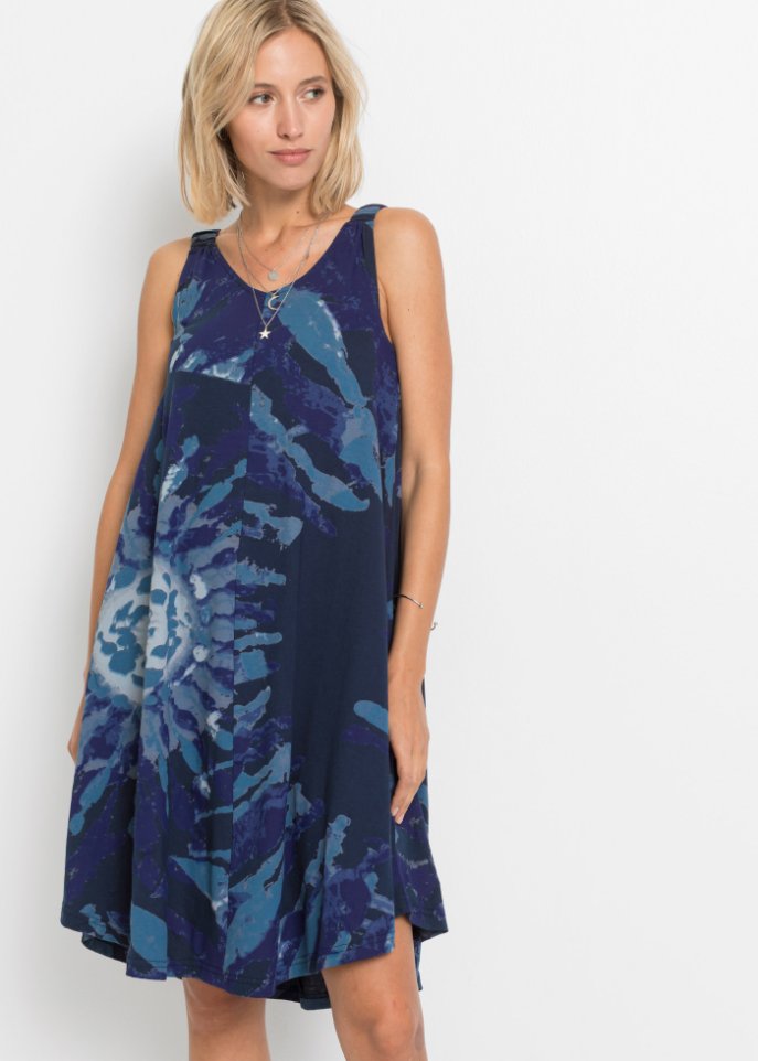 Jerseykleid mit Batikmuster