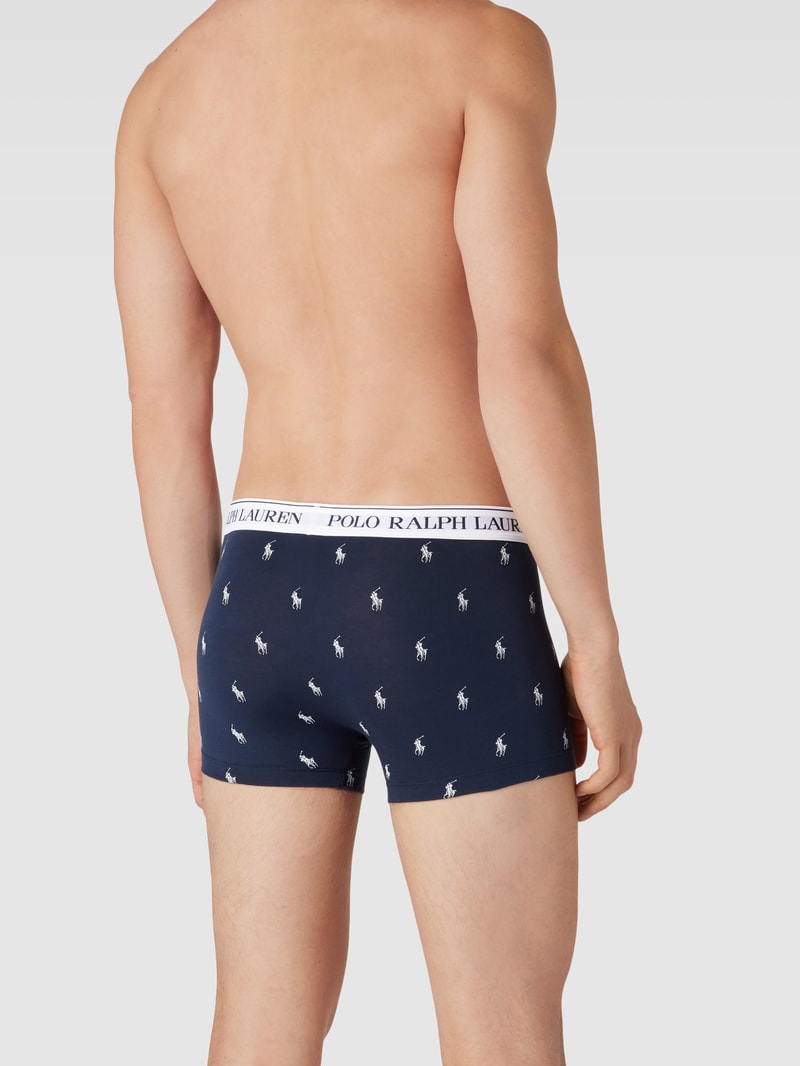 Trunks mit Logo-Bund 3er-Pack Modell 'CLASSIC' in dunkelblau