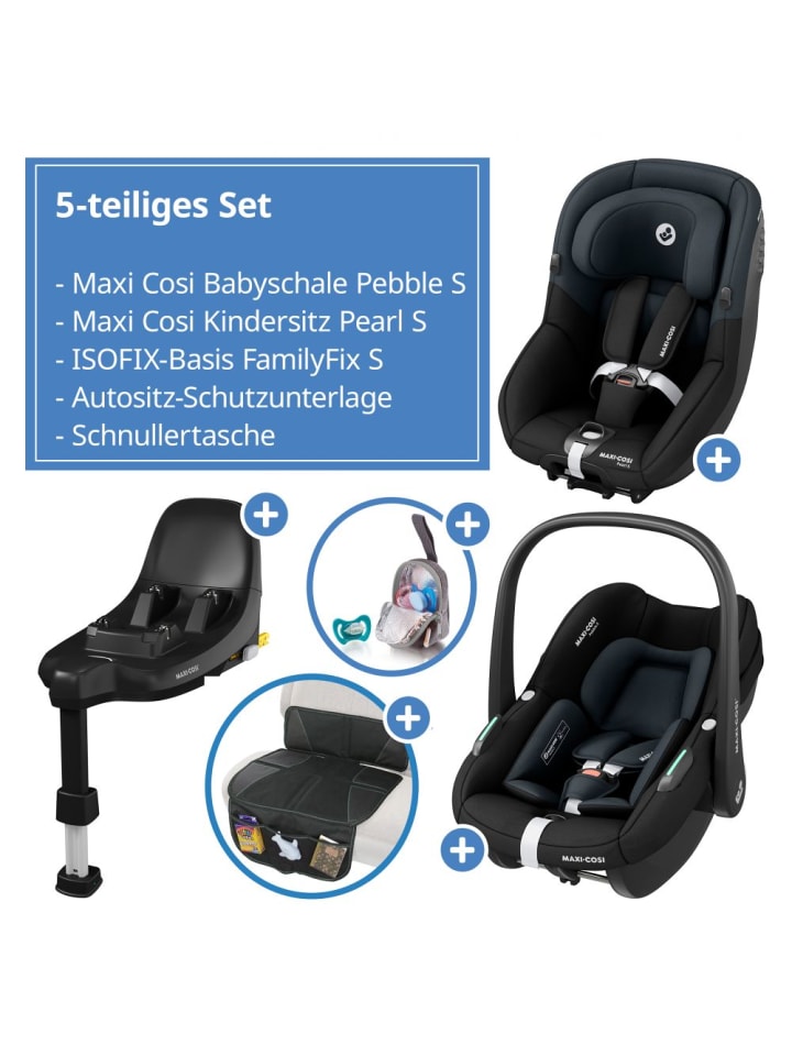 Maxi-Cosi 3in1 Babyschalen & Kindersitz-Set FamilyFix in schwarz günstig kaufen onesize