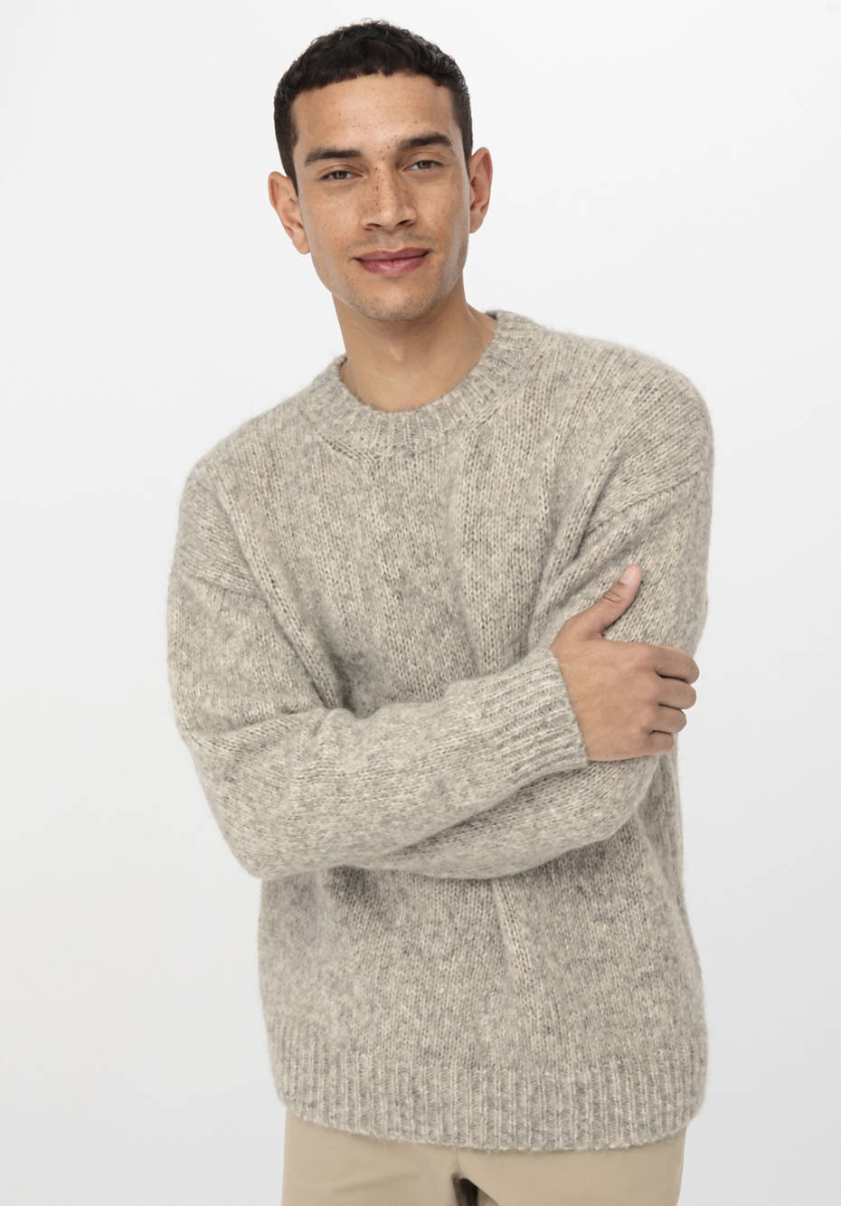 Pullover aus Alpaka mit Bio-Baumwolle