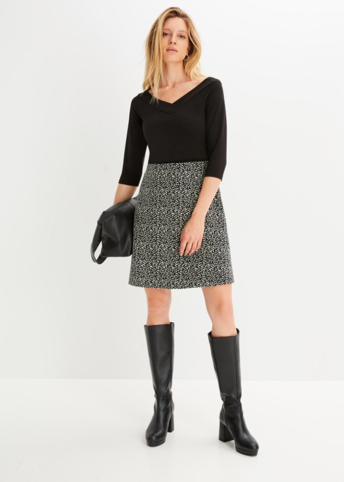 Kleid mit Jacquard-Rock