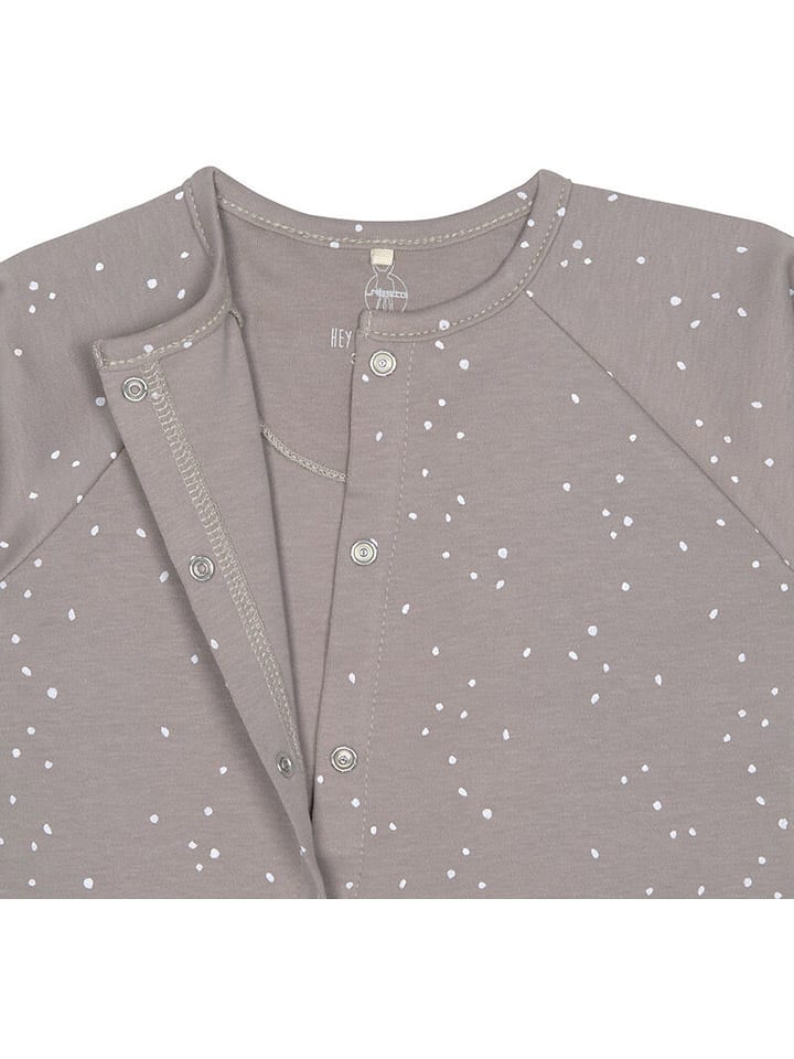 Lässig Schlafanzug mit Füßchen in Taupe günstig kaufen