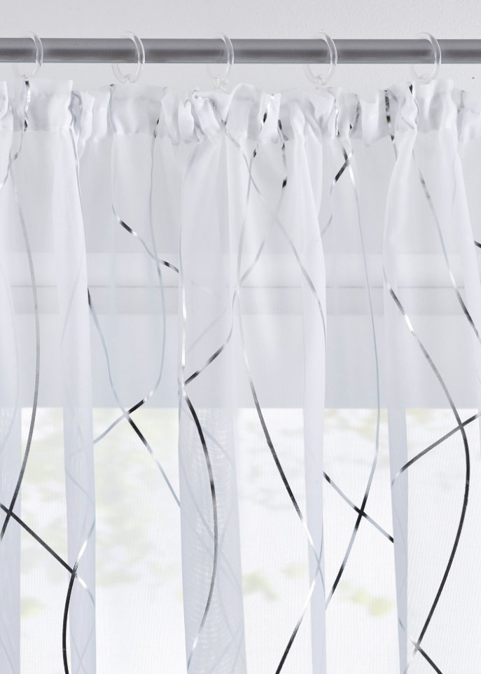 Gardine mit Glanz Druck (1er Pack)