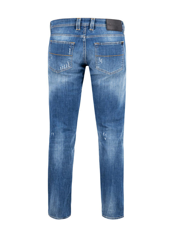 tramarossa, Jeans 1980, Slim Fit, Baumwoll-Stretch, sky pain destroyed