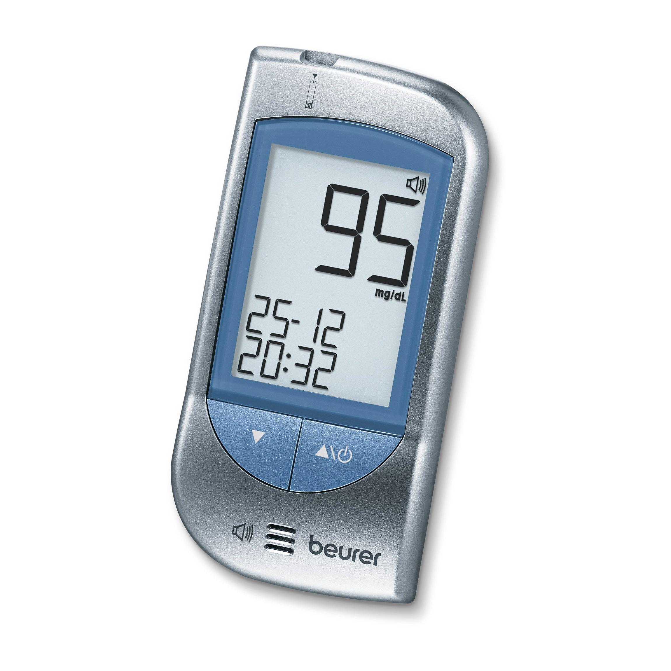 Beurer Blutzuckermessgerät GL 34 mg/dL-Klinisch getestetes Blutzuckermessgerät mit Sprachfunktion