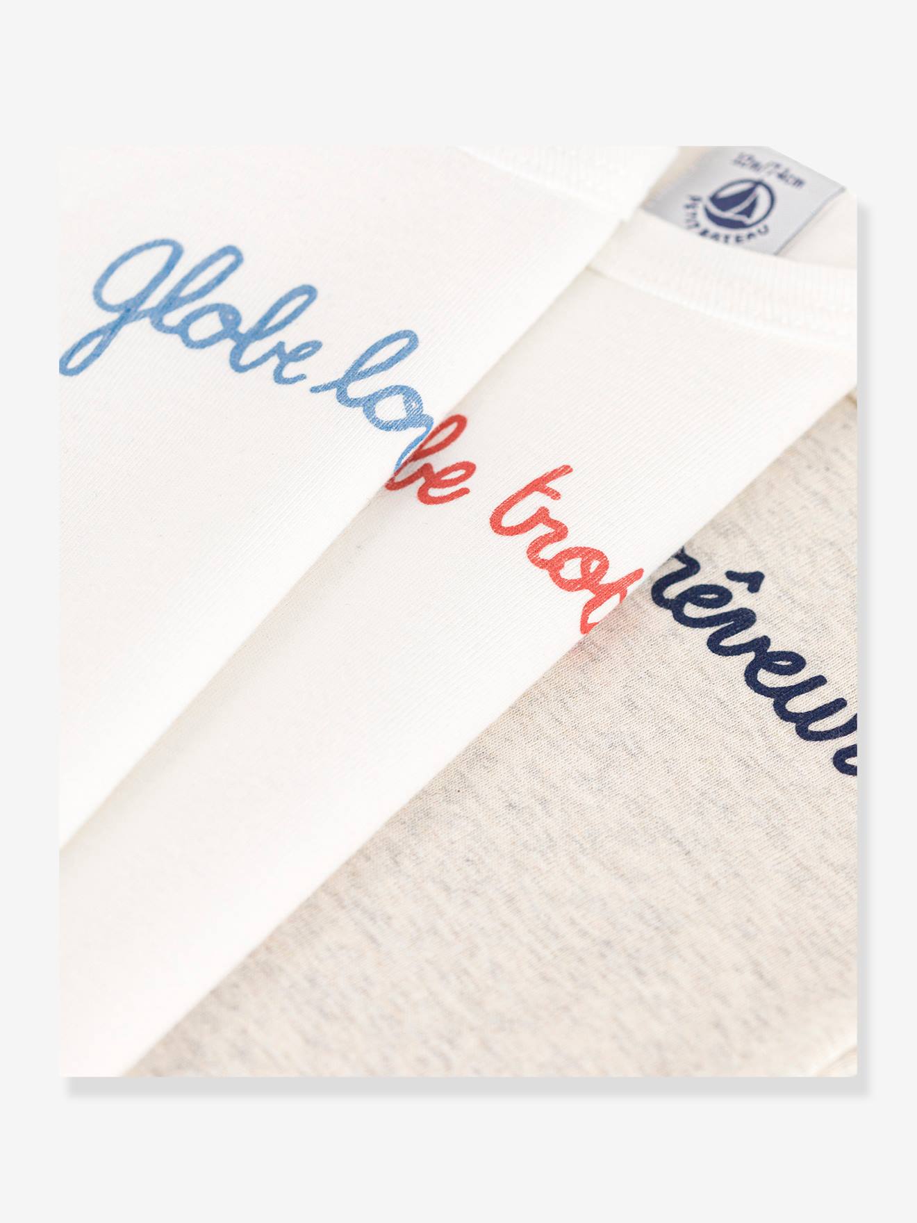 Petit Bateau 3er-Pack Baby Kurzarm-Bodys PETIT BATEAU Oeko-Tex - weiß
