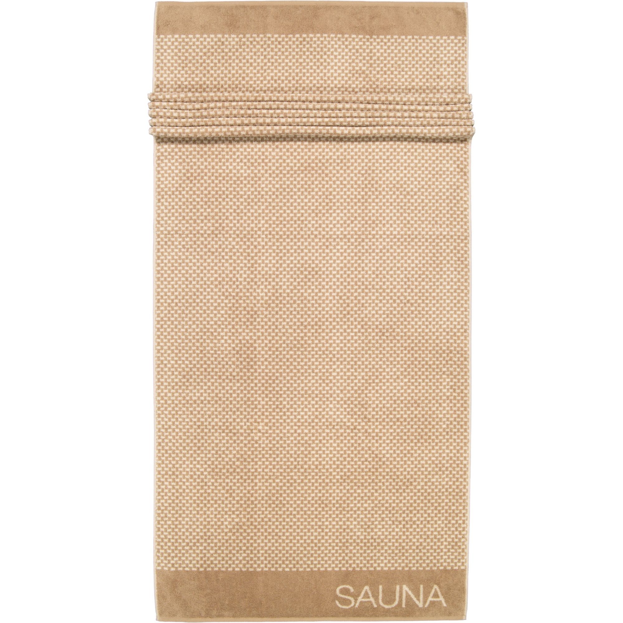 Cawö Saunatuch Natural Allover 6220, 100% Baumwolle