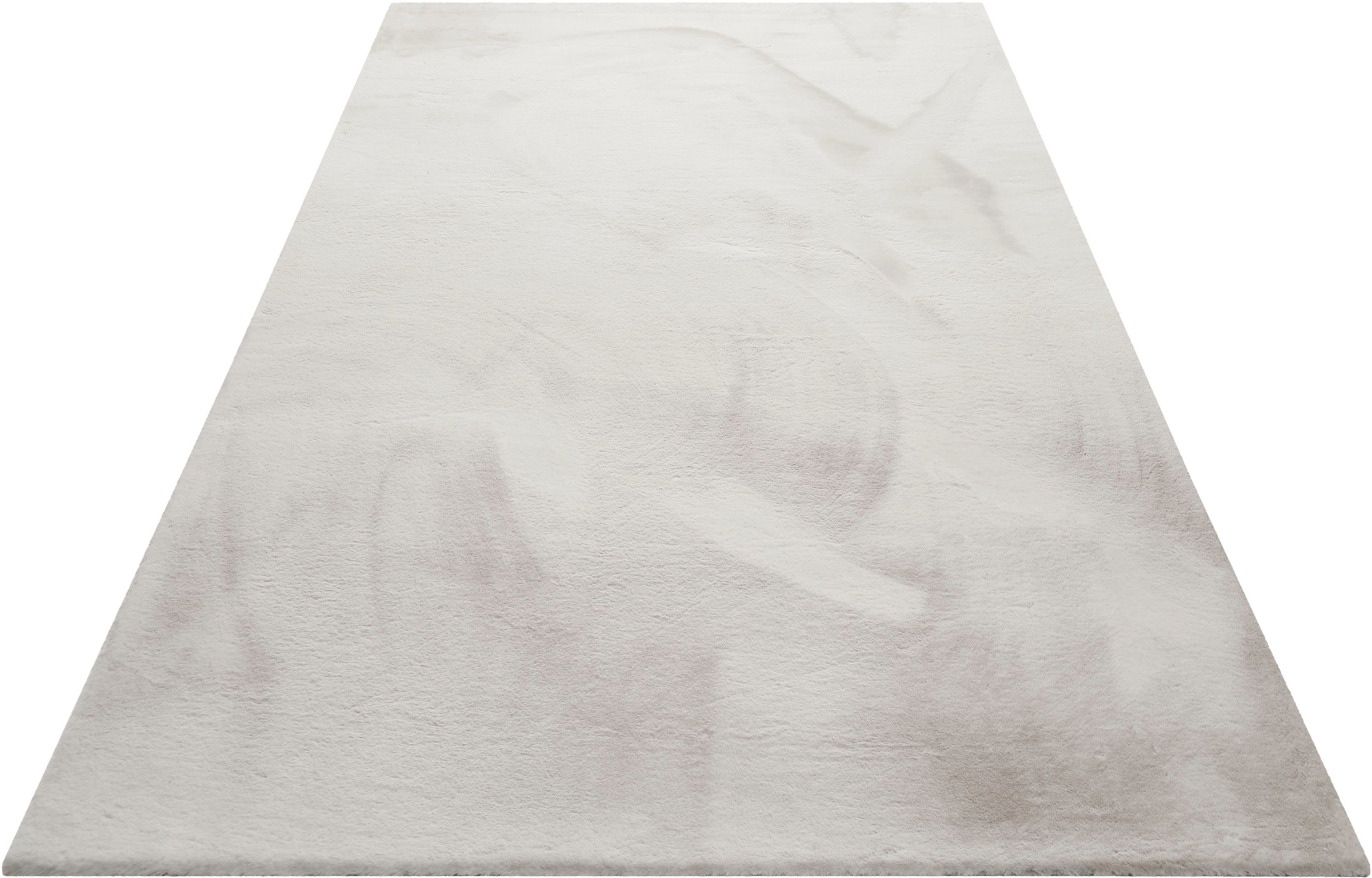 Hochflor-Teppich Anna, Wecon home Basics, rechteckig, Höhe: 25 mm, Wohnzimmer, Schlafzimmer, Felloptik, sehr weich und flauschig, Uni
