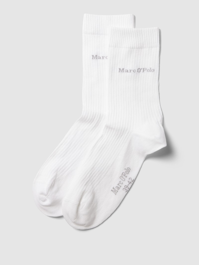 Socken mit Label-Detail im 2er-Pack Modell 'MARTHA' in weiß