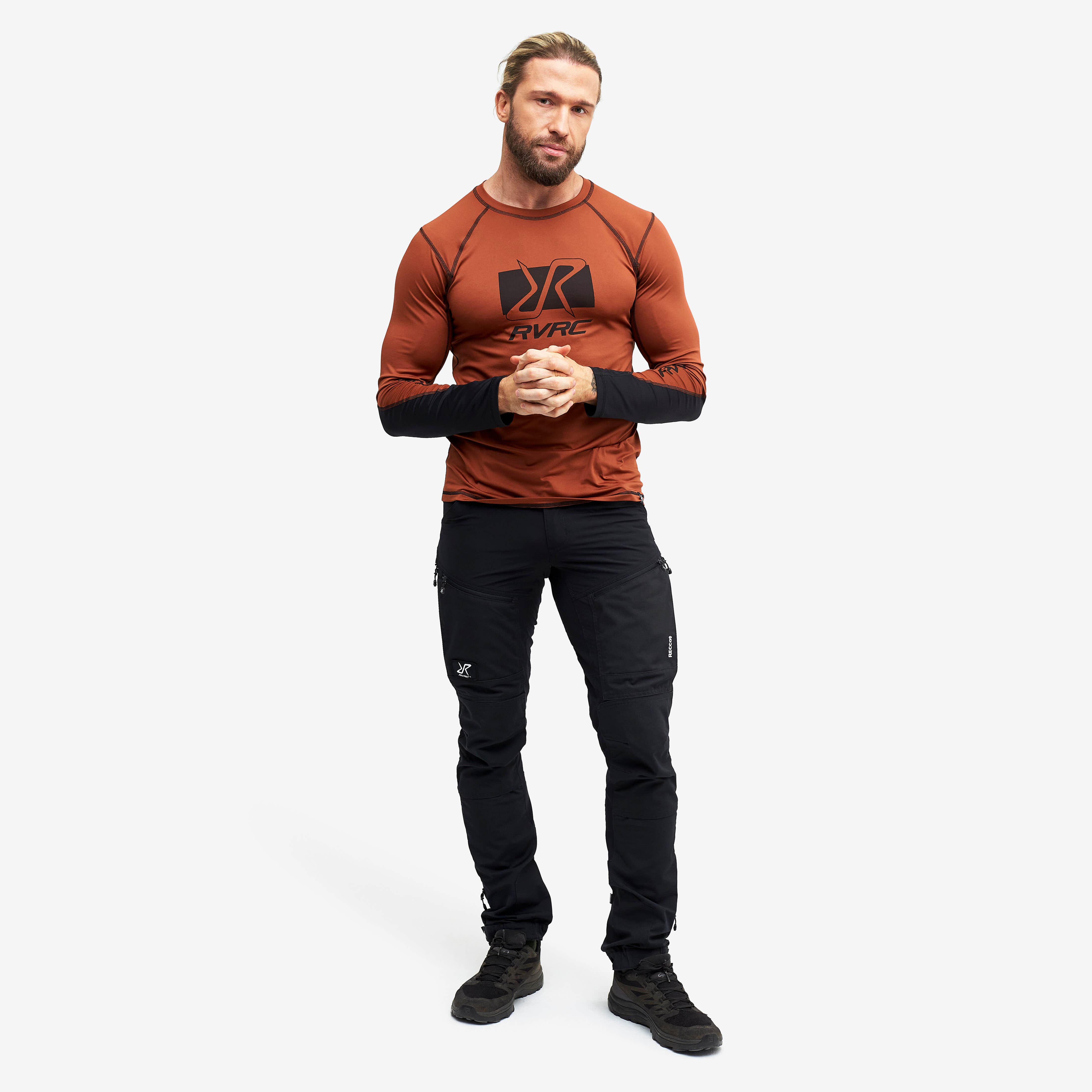 Trail Long Sleeve Tee Homme Rusty Orange