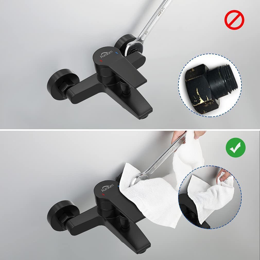 Auralum Duschsystem Badewannenarmatur Wasserhahn Duscharmatur Bade mit Handbrause Duschset