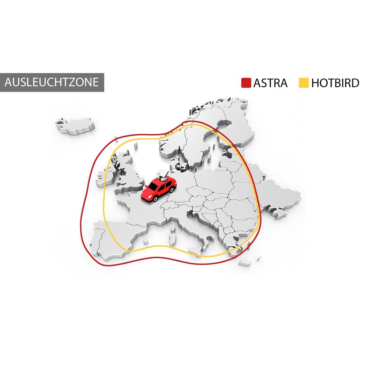 Selfsat Snipe 3 R Twin Fernbedienung GPS Vollautomatische Antenne Auto Skew Flachantenne (Antenne, Satelliten Antenne, Camping Sat Antenne, GPS, 4K UHD)
