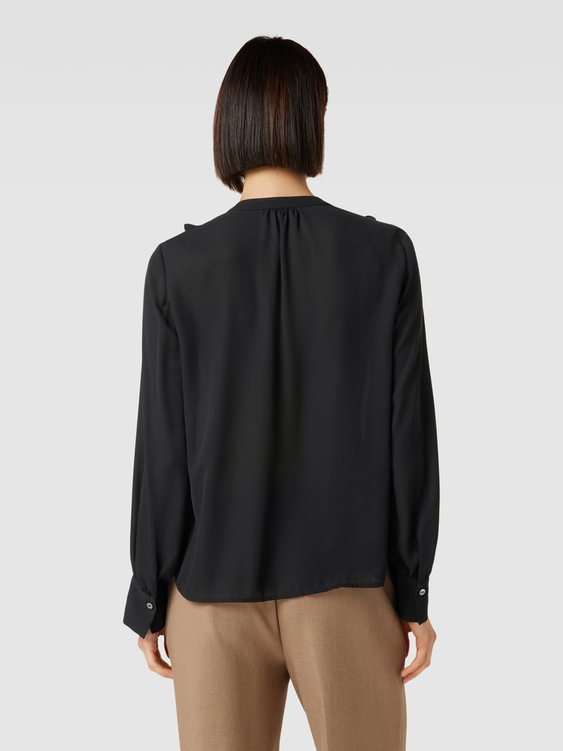 Bluse mit Volants in black