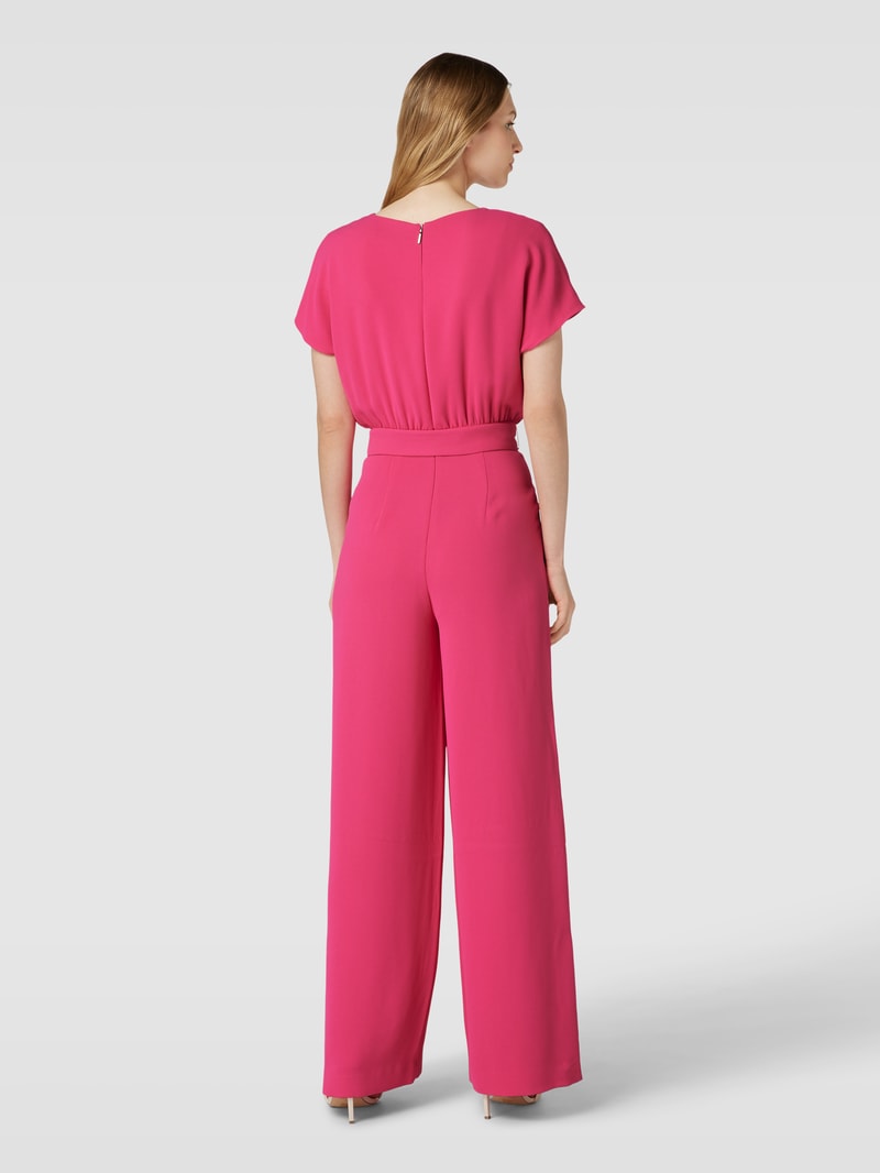 Jumpsuit mit Bindegürtel in pink