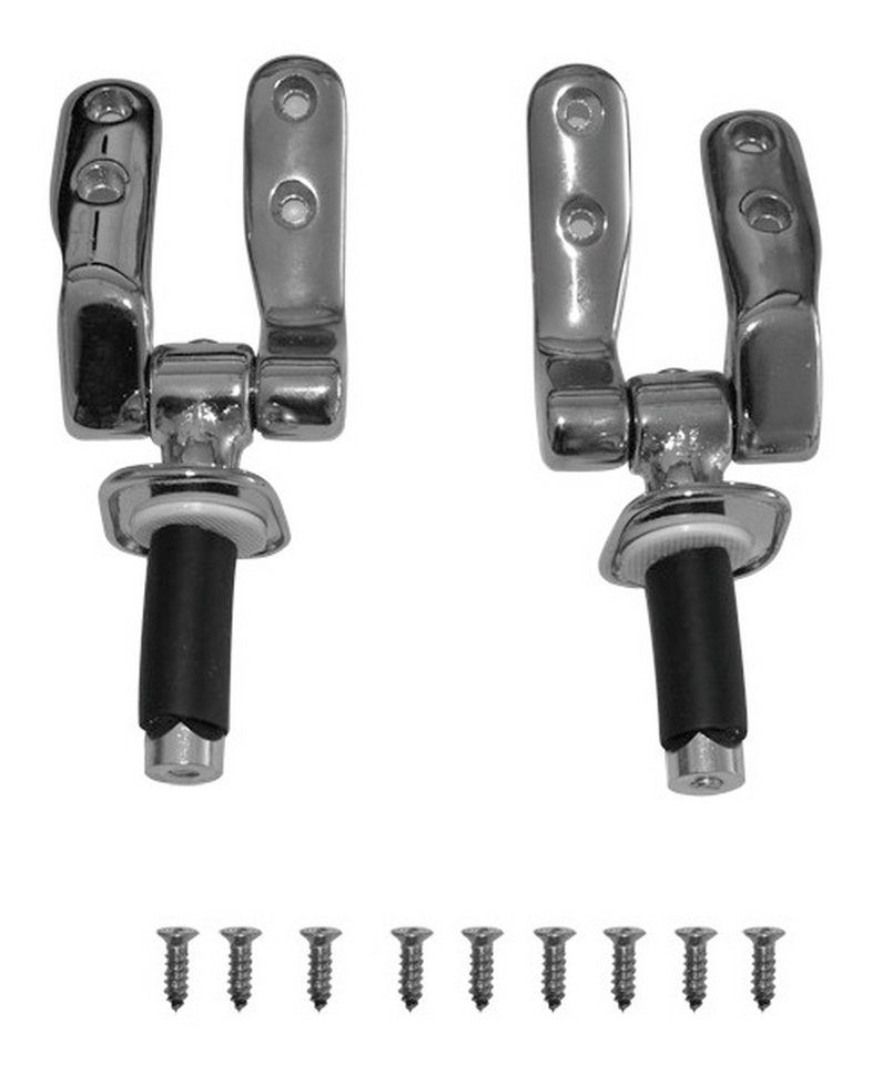 Duravit WC-Deckel-Scharnier, Scharnierpaar für WC-Sitz - Chrom