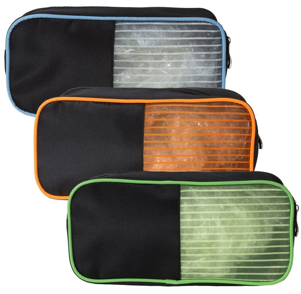 Trendyshop365 Kosmetiktasche im Doppelpack 2 Kulturbeutel versch. Farben (Set, 2-tlg), mit Sichtfenster