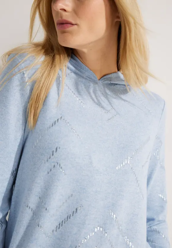 CECIL Hoodie Shirt mit Folienprint