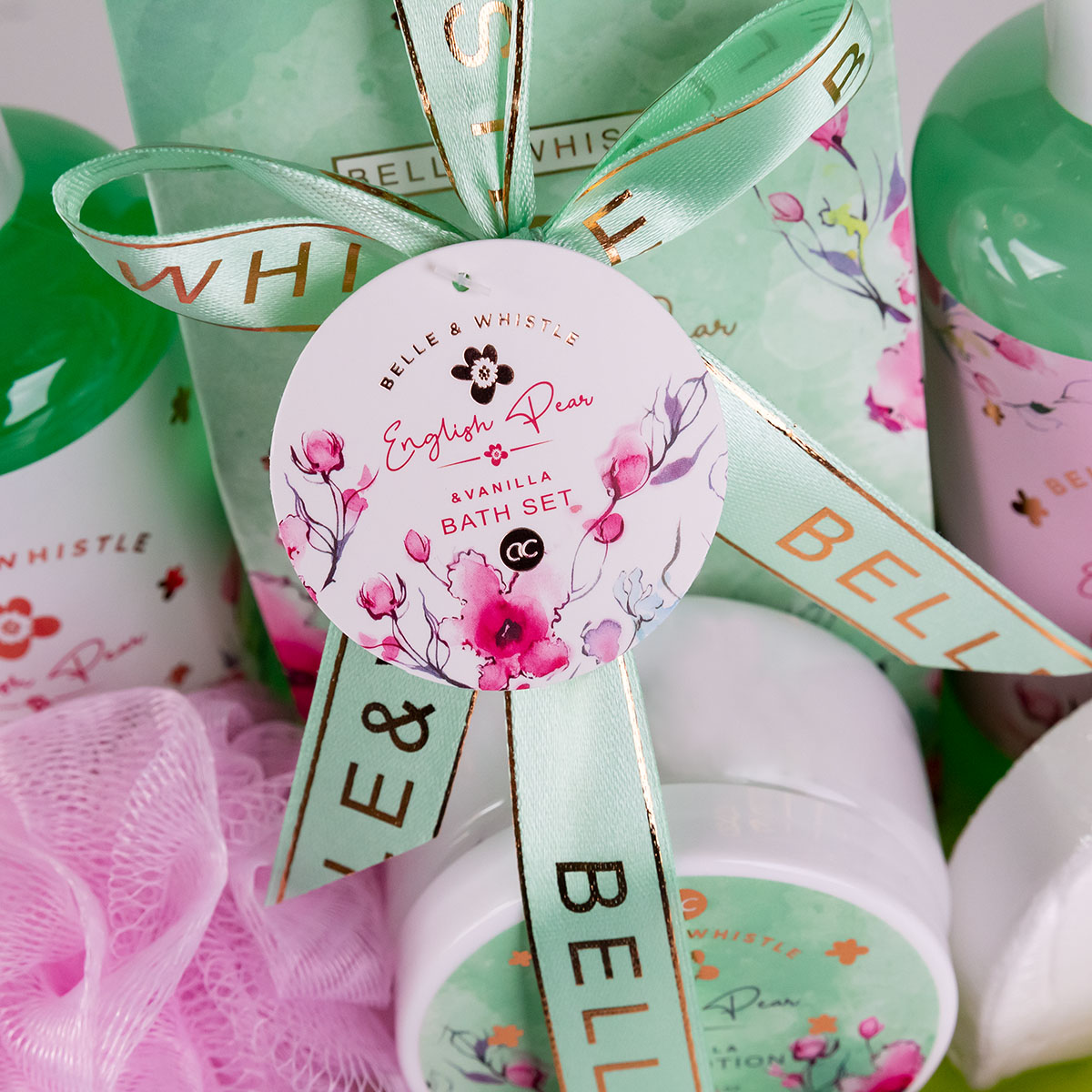 accentra Badeset BELLE & WHISTLE in bedruckter Blechwanne