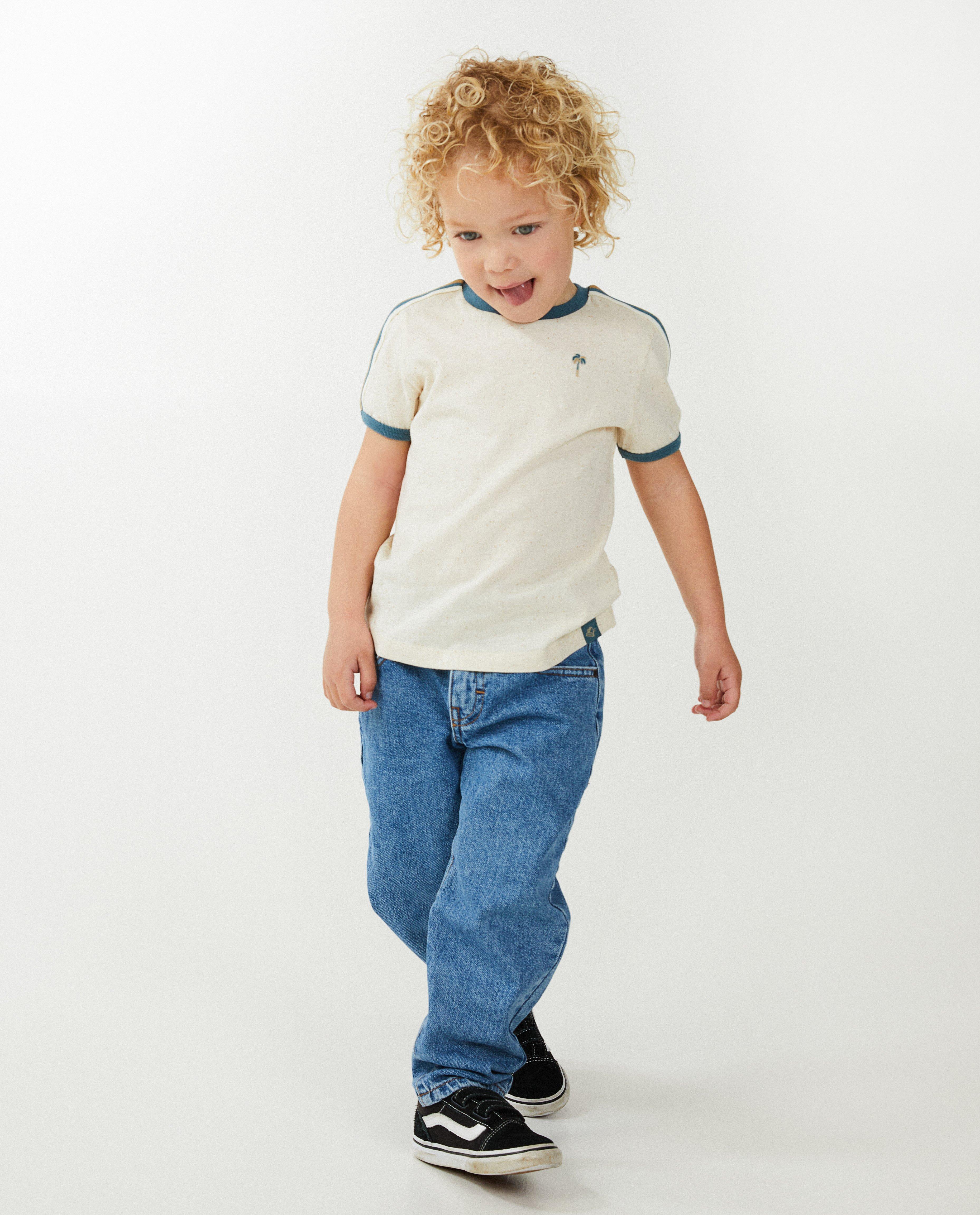 Tricou Wickie cu palmier alb