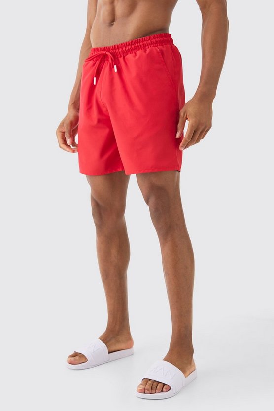 Mittellange Ripstop Badehose