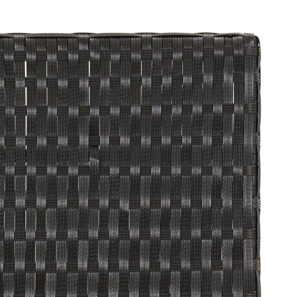 vidaXL Klapptisch Klapptisch Schwarz 45x35x32 cm Poly Rattan