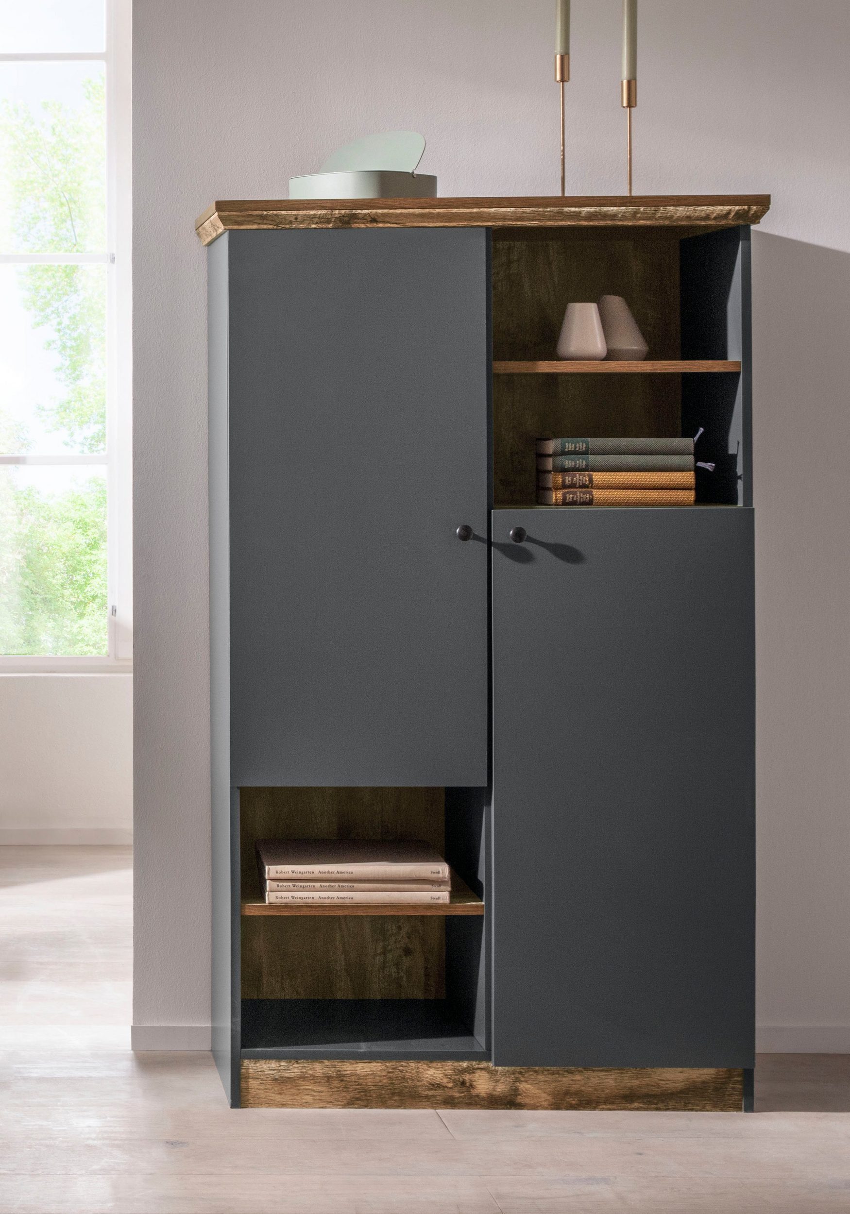loft24 Mehrzweckschrank Casper 2 Türen, im Landhausstil, Breite 80 cm
