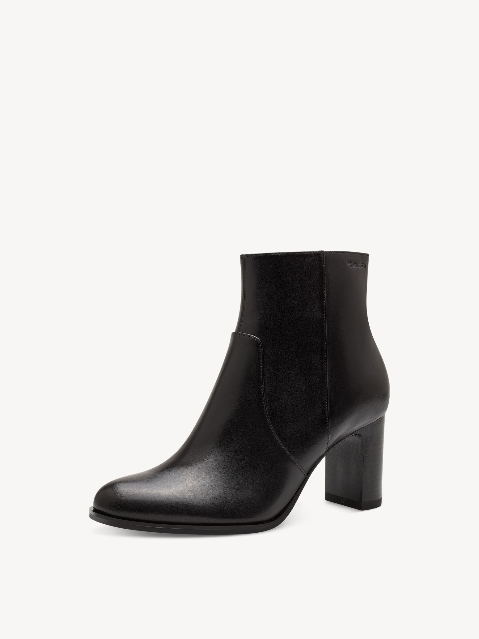 Bottine en cuir - noir
