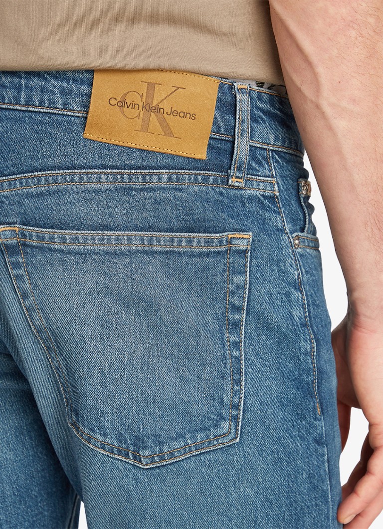 Jeansy Calvin Klein slim-fit, średnie pranie