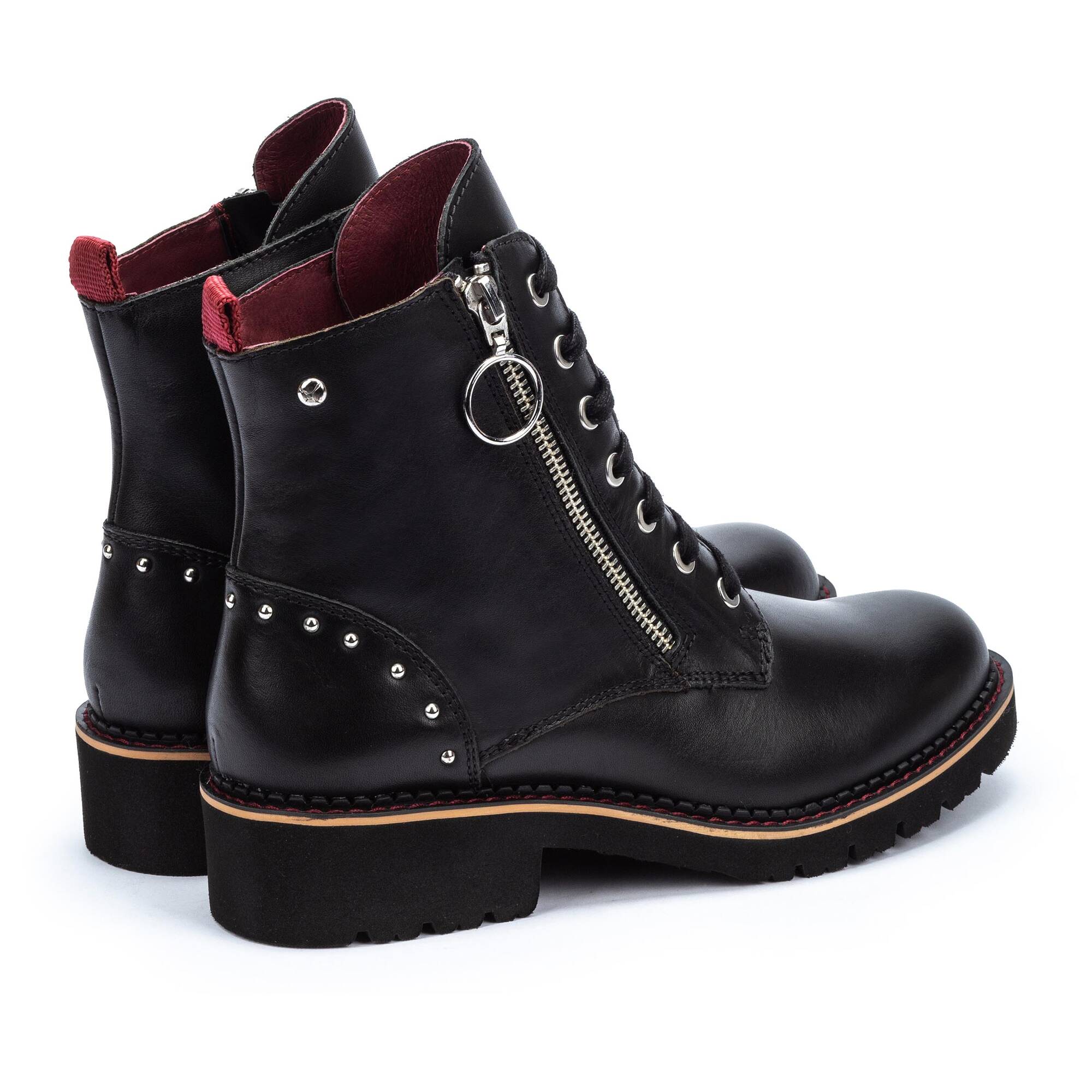 buty w stylu motocyklowym - CZARNE