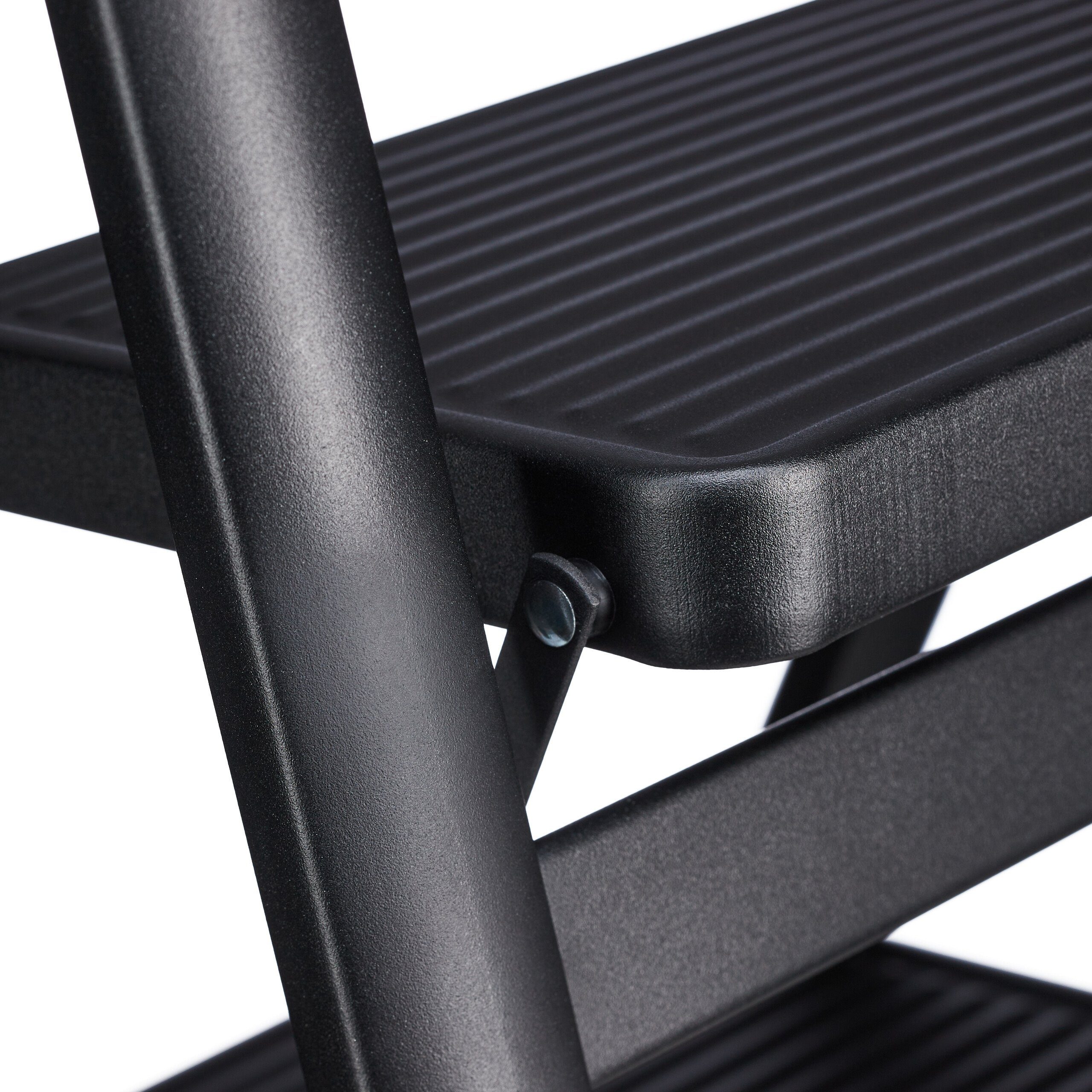 relaxdays Bockleiter Klappbare Trittleiter aus Stahl, 2 Stufen