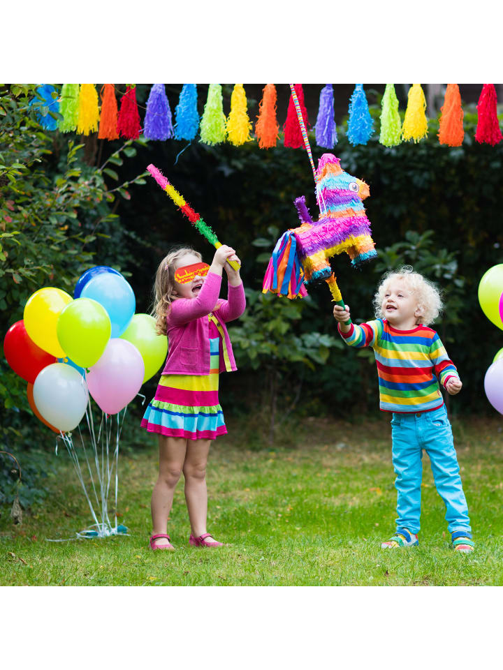 relaxdays 4tlg. Pinata-Zubehör in Bunt günstig kaufen onesize