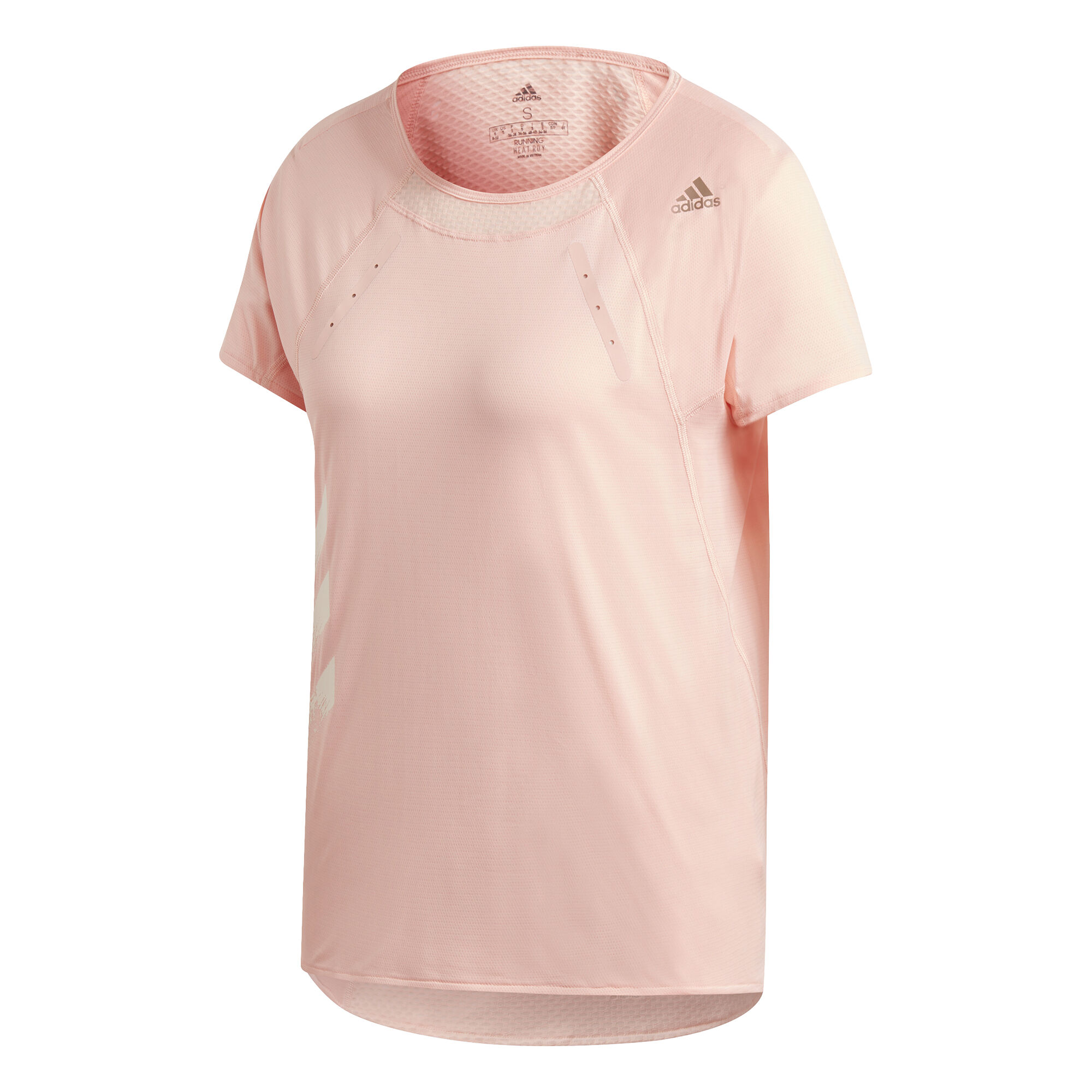 Heat Ready T-Shirt Damen - Rosa, Weiß
