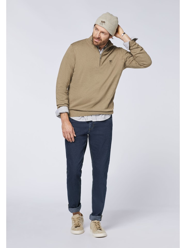 Polo Sylt Strickpullover in Grau günstig kaufen