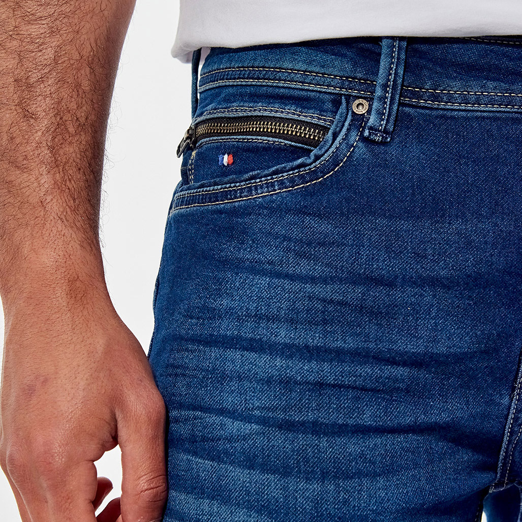 APEX  Jean slim bleu Homme délavé