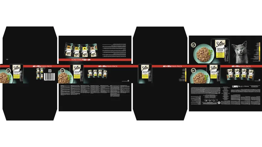 SHEBA® Maxi-Pack Selection Mini Filets in Sauce Geflügel Variation 5100 g
