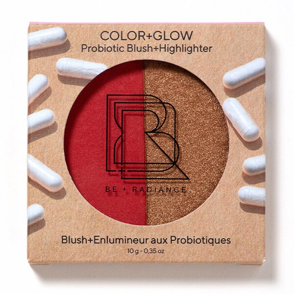 BE+RADIANCE Color+Glow Probiotics Blush+Highlighter Duo Rouge