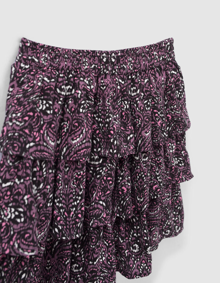 Jupe rose LENZING™ ECOVERO™ imprimé cachemire fille