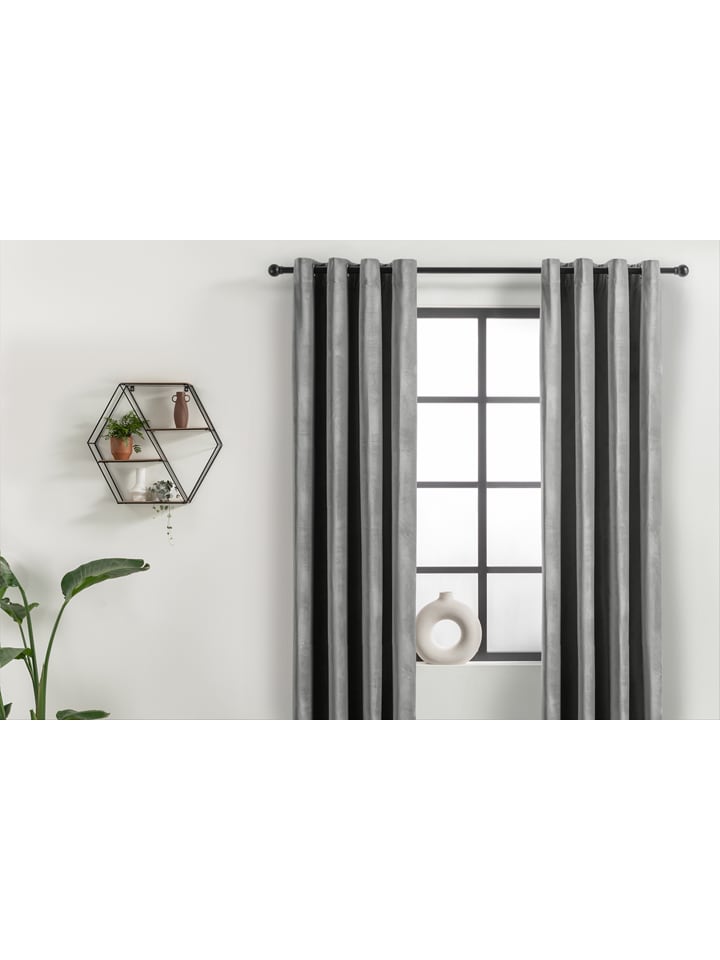 Lifa Living Ösenvorhang in Grau günstig kaufen 150x250 cm