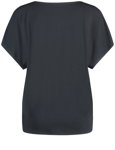 V-Shirt mit fließender Web-Front