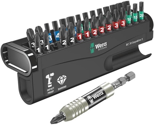Wera 05057697001 Bit-Check BC 30 Impaktor 2 Bitset 30-Delig