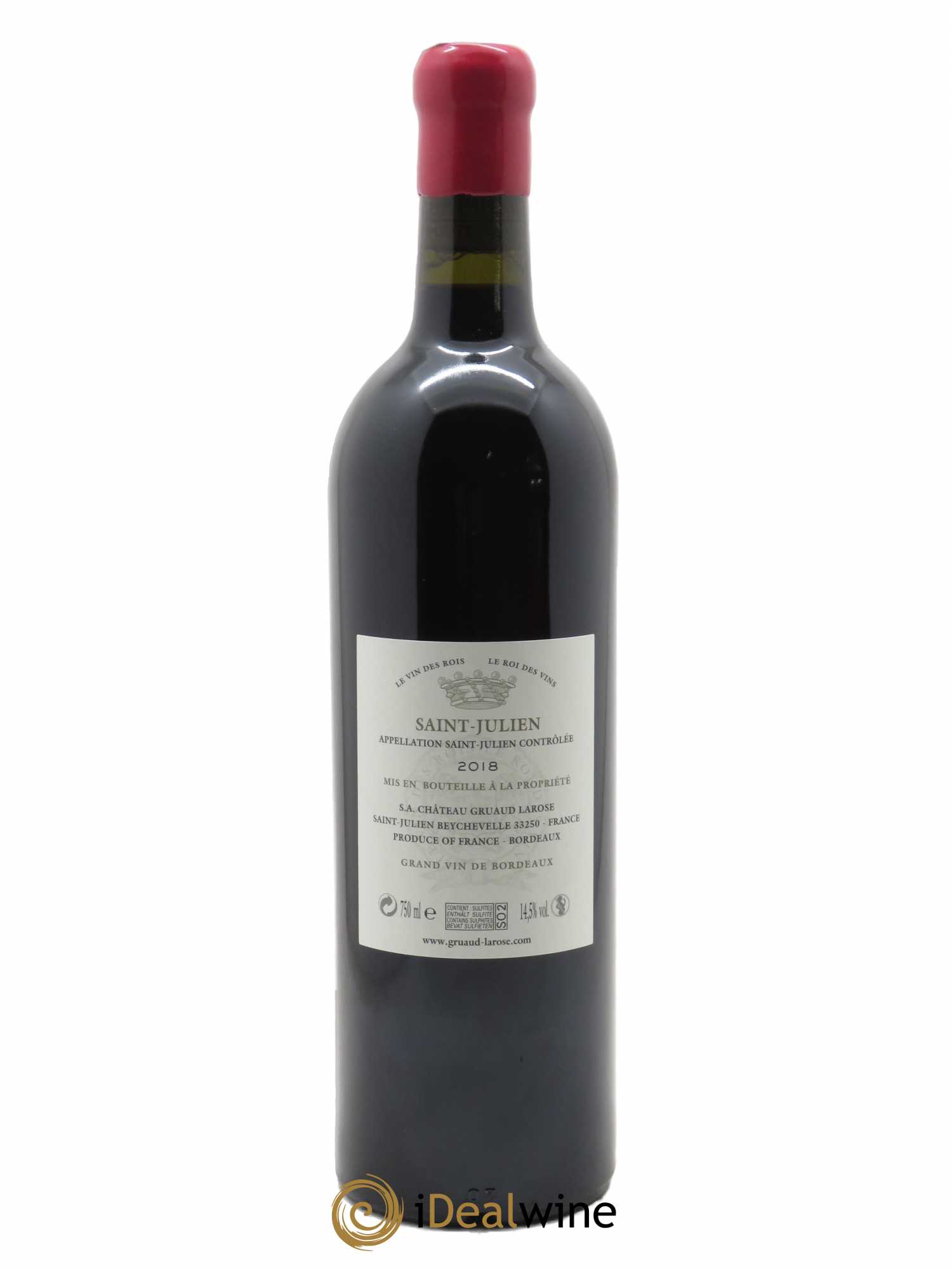 Château Gruaud Larose 2ème Grand Cru Classé (CBO à partir de 6 bts) 2018 - Lot de 1 Bouteille