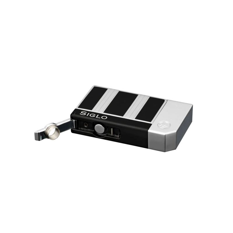 Zigarrenfeuerzeug der Marke Siglo, Chrome Lighter High Altitude Obsidian Chrome