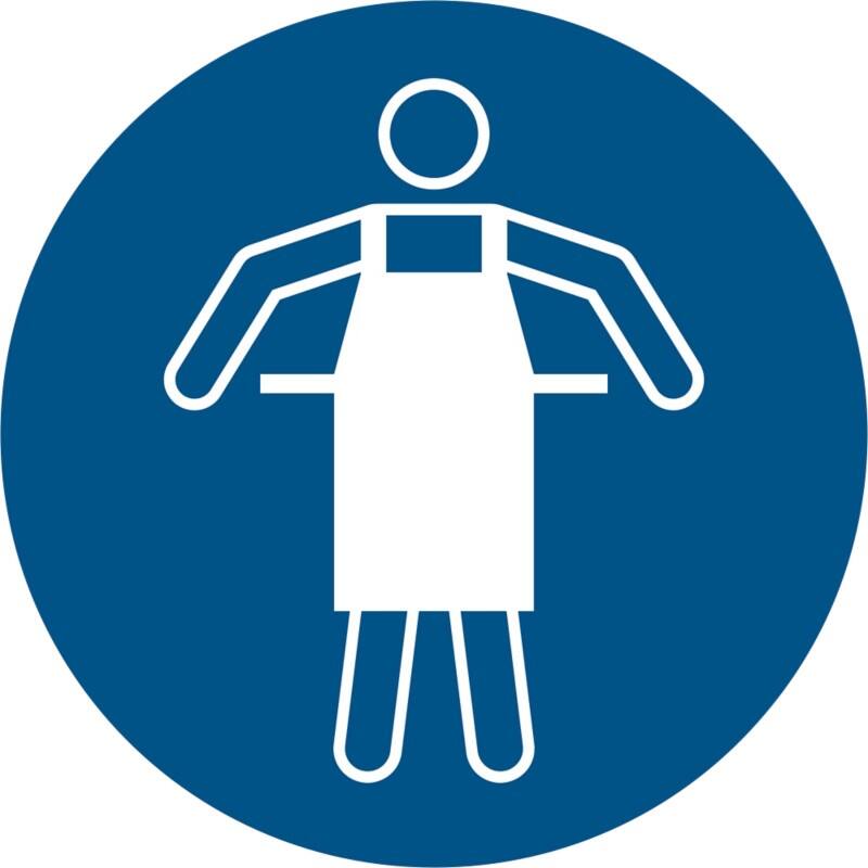 Djois Warnschild Schutzschürze benutzen Klebstoff, einschraubbar PP (Polypropylen) 30 (B) x 0,14 (H) cm 3 Stück