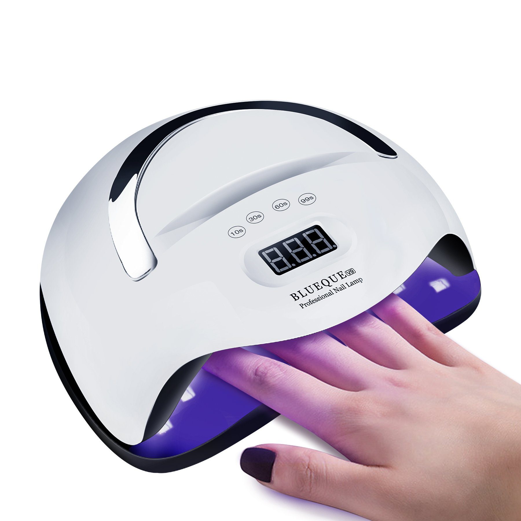 Senmudi Lichthärtungsgerät uv Lampe für Gel Nägel,220W LED UV Nagellampe mit Sensor LCD Display, Professionelle Nagellampe 168W, UV-LED-Lampe verwendet die neueste Dual-Lichtquelle-Technologie