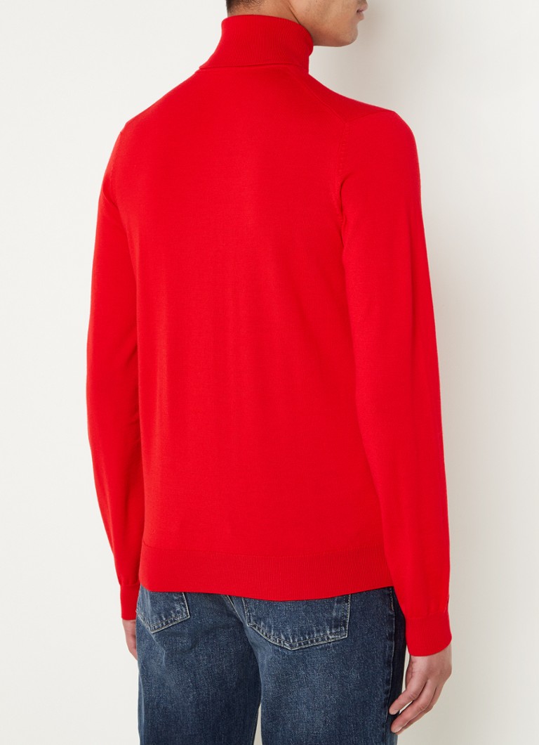 HUGO BOSS San Thomas fine-knit turtleneck sweater made of virgin wool