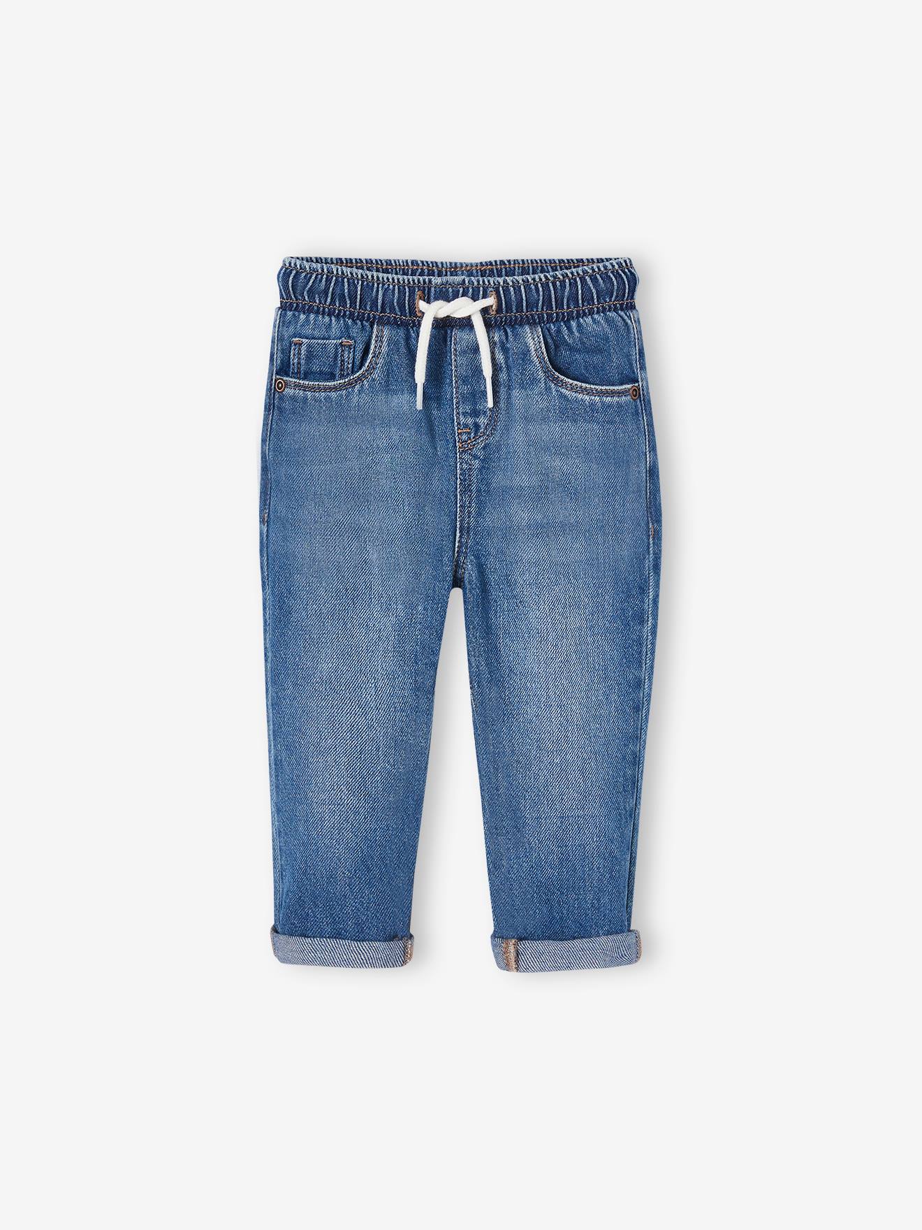 Pantalon en denim bébé taille élastiquée double stone